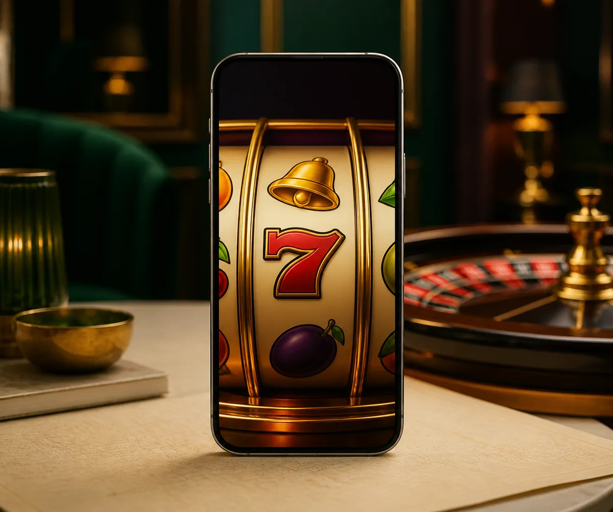 Ilustrasi pengalaman casino seluler dalam panduan KKSLOT777